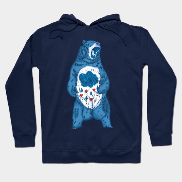 Grumpy Bear Hoodie by D'Java ArtO